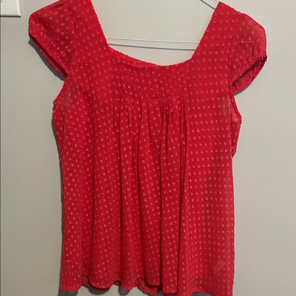 Worthington Vibrant Red Blouse